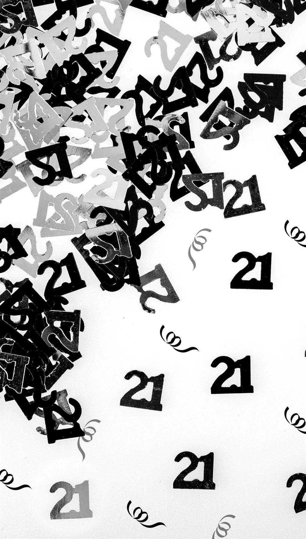 2 x 14g 21st Black Happy Birthday Confetti