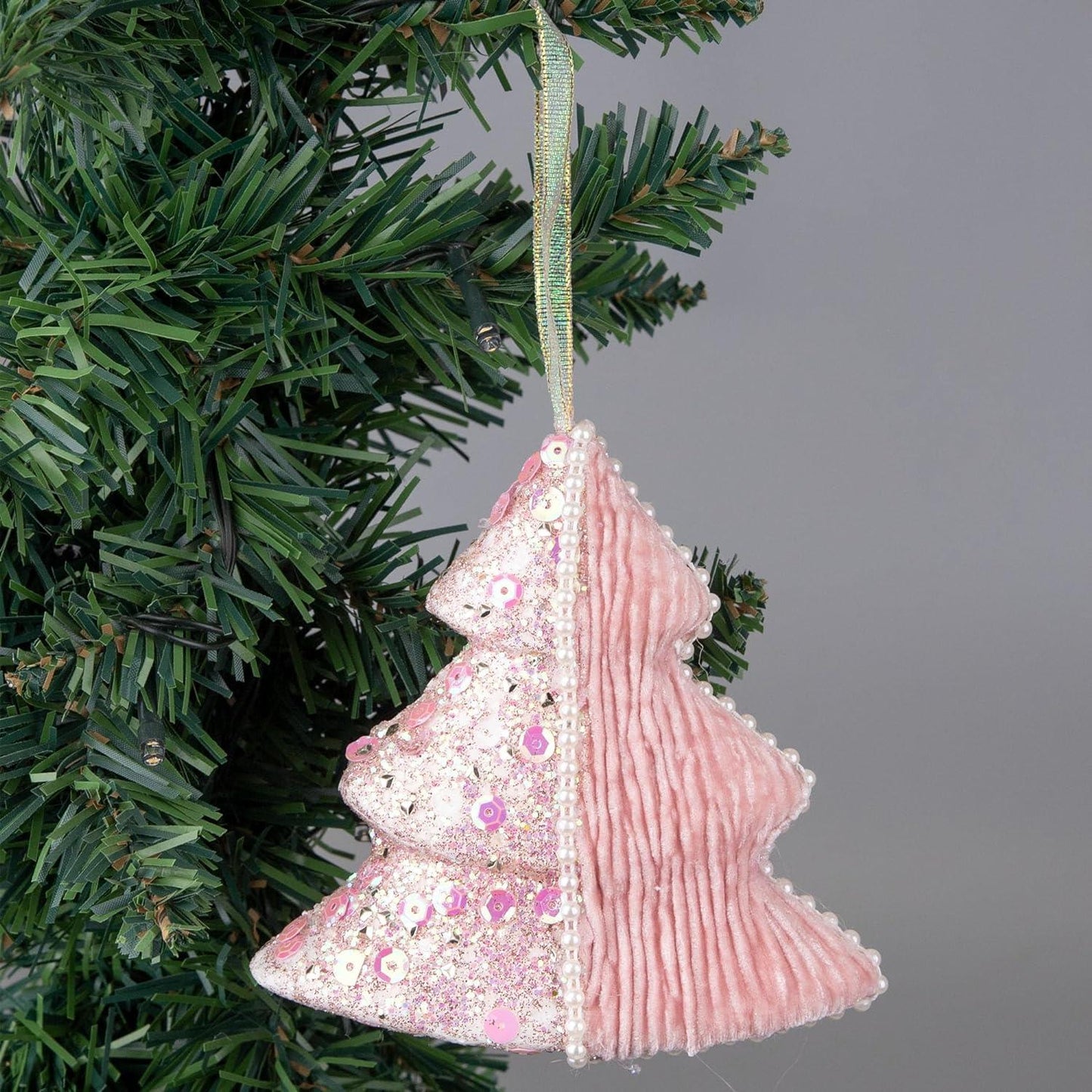 12cm Baby Pink Christmas Tree