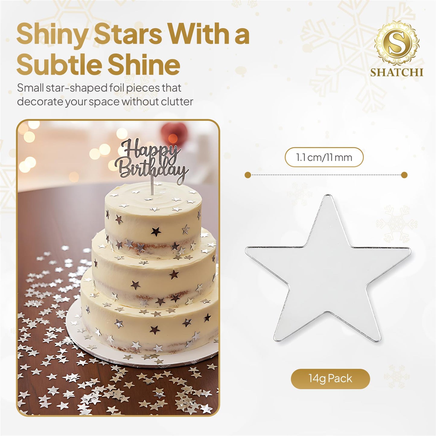 Star Confetti Silver - 14g 1 Pack