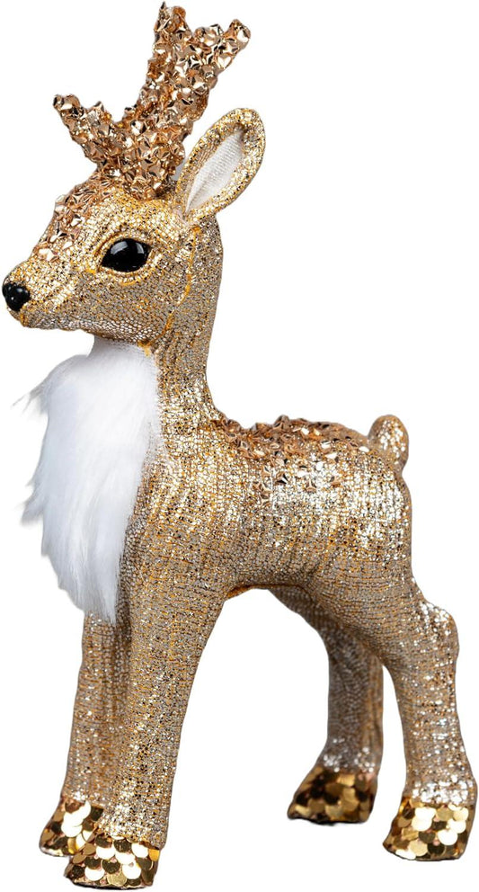 22cm Gold Reindeer Figurine