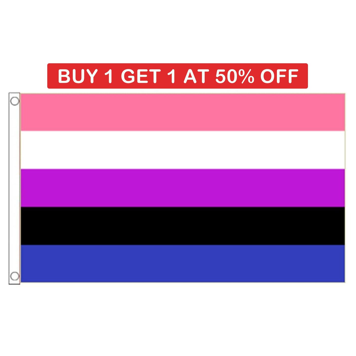 Genderfluid Pride Flag - 5x3ft with Eyelets