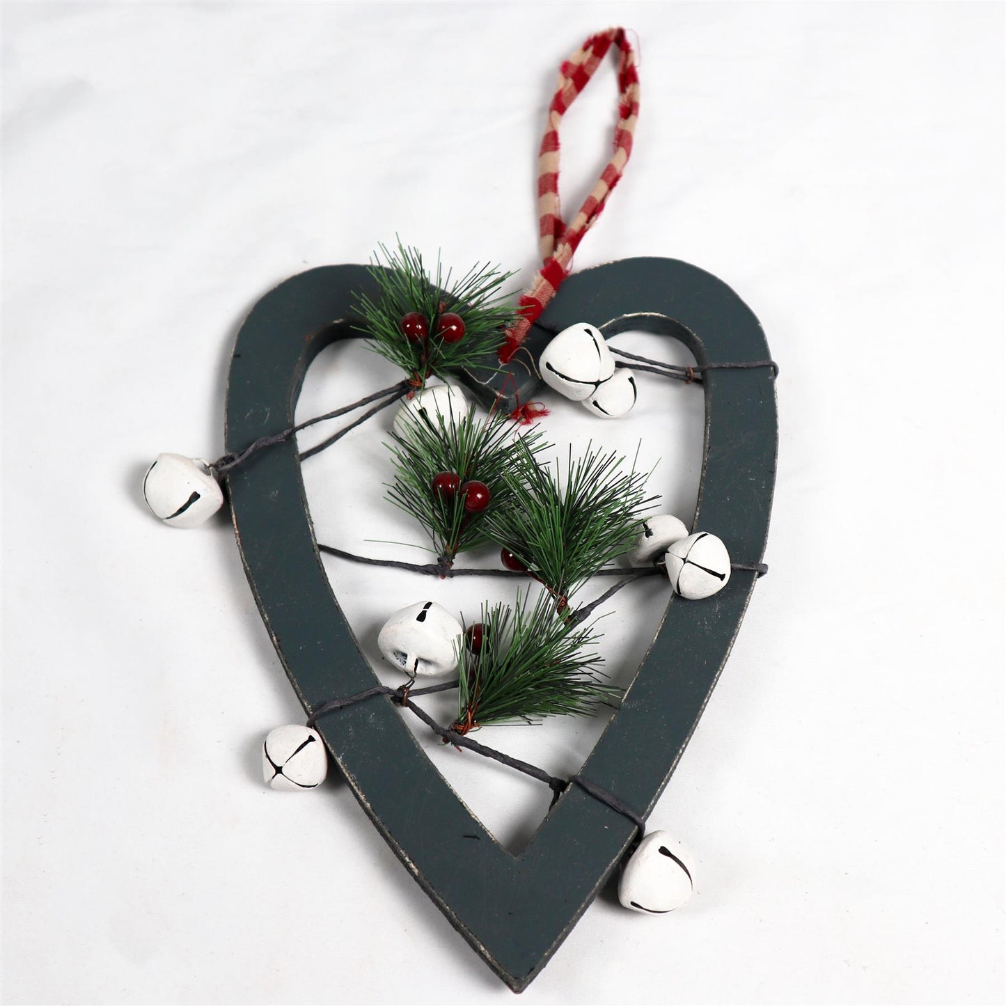 23cm Green Heart Decorations