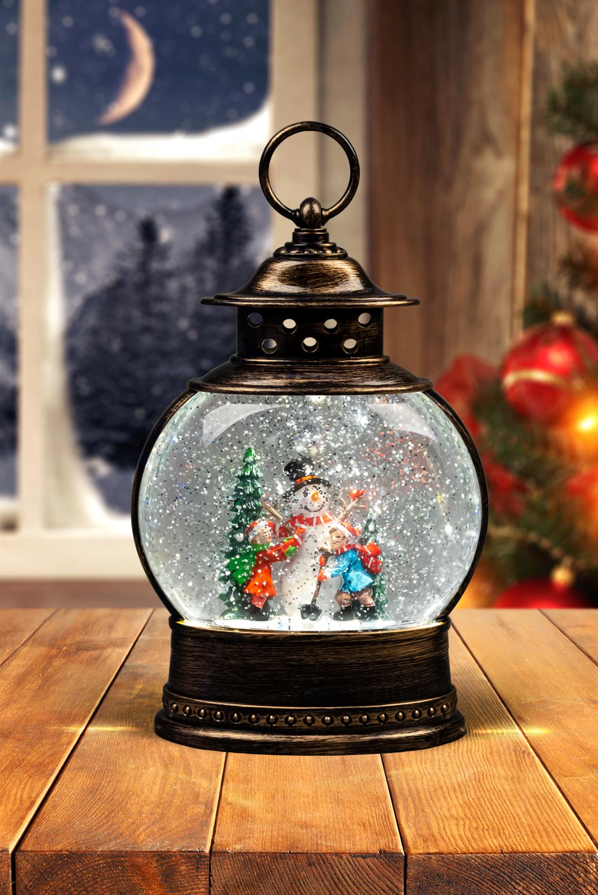 Light-Up Nativity Lantern Snow Globe