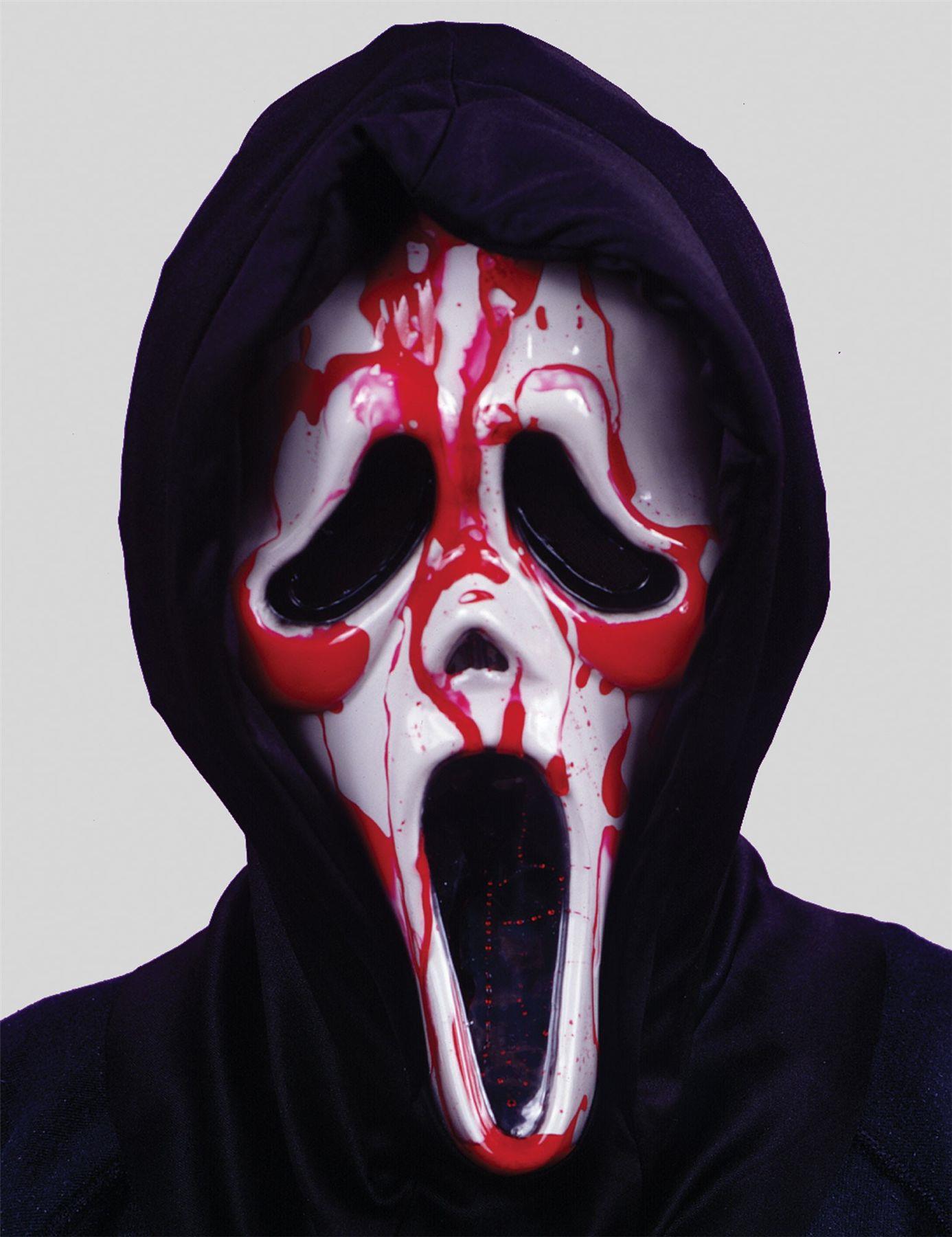 Halloween Bleeding Ghost Face Mask Scary Real Effect 2 Layered Design