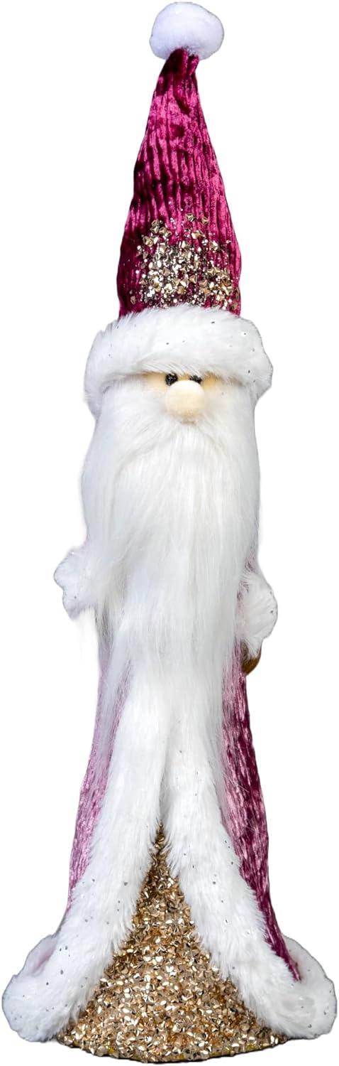 34cm Burgundy Santa Decoration