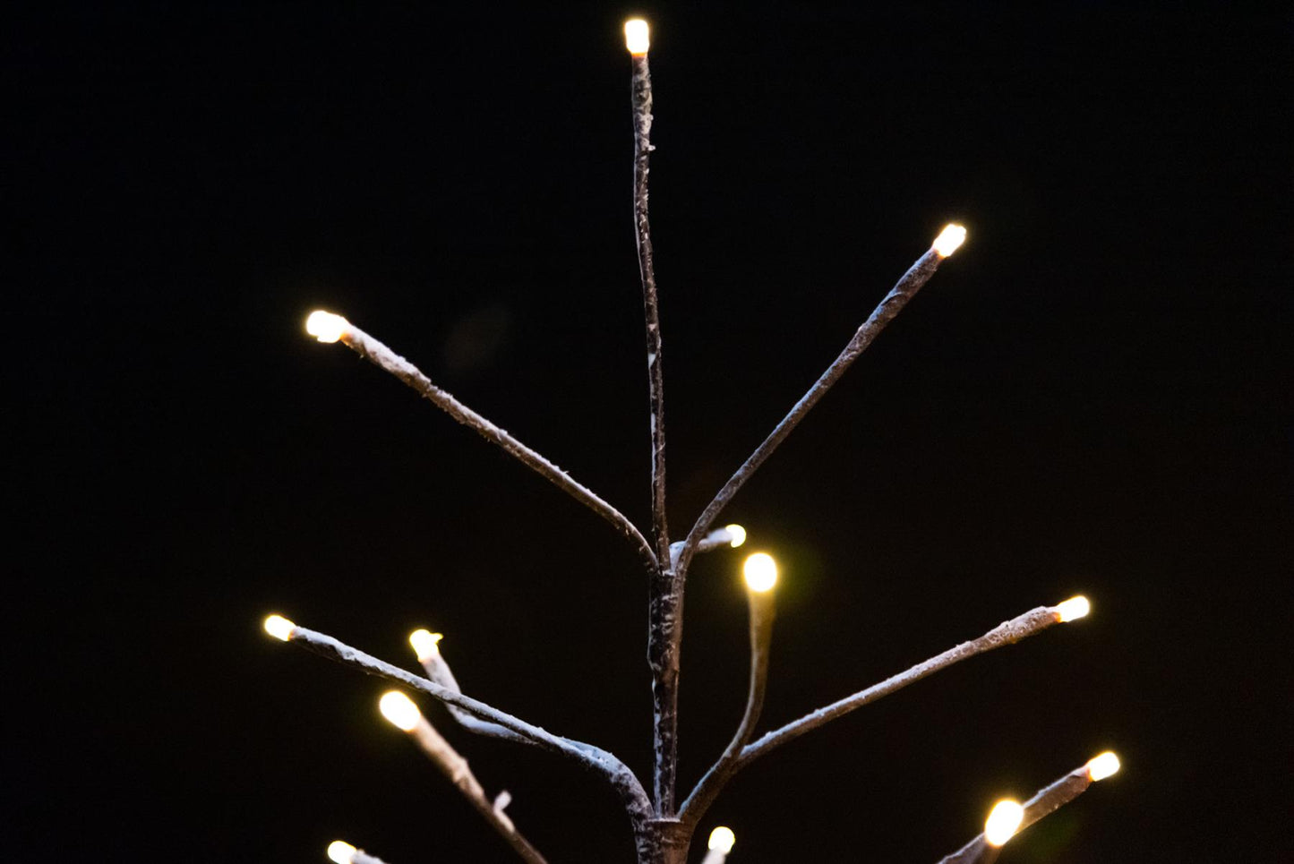 5ft Pre-Lit LED Light Brown Snow Christmas Twig Tree - 150cm