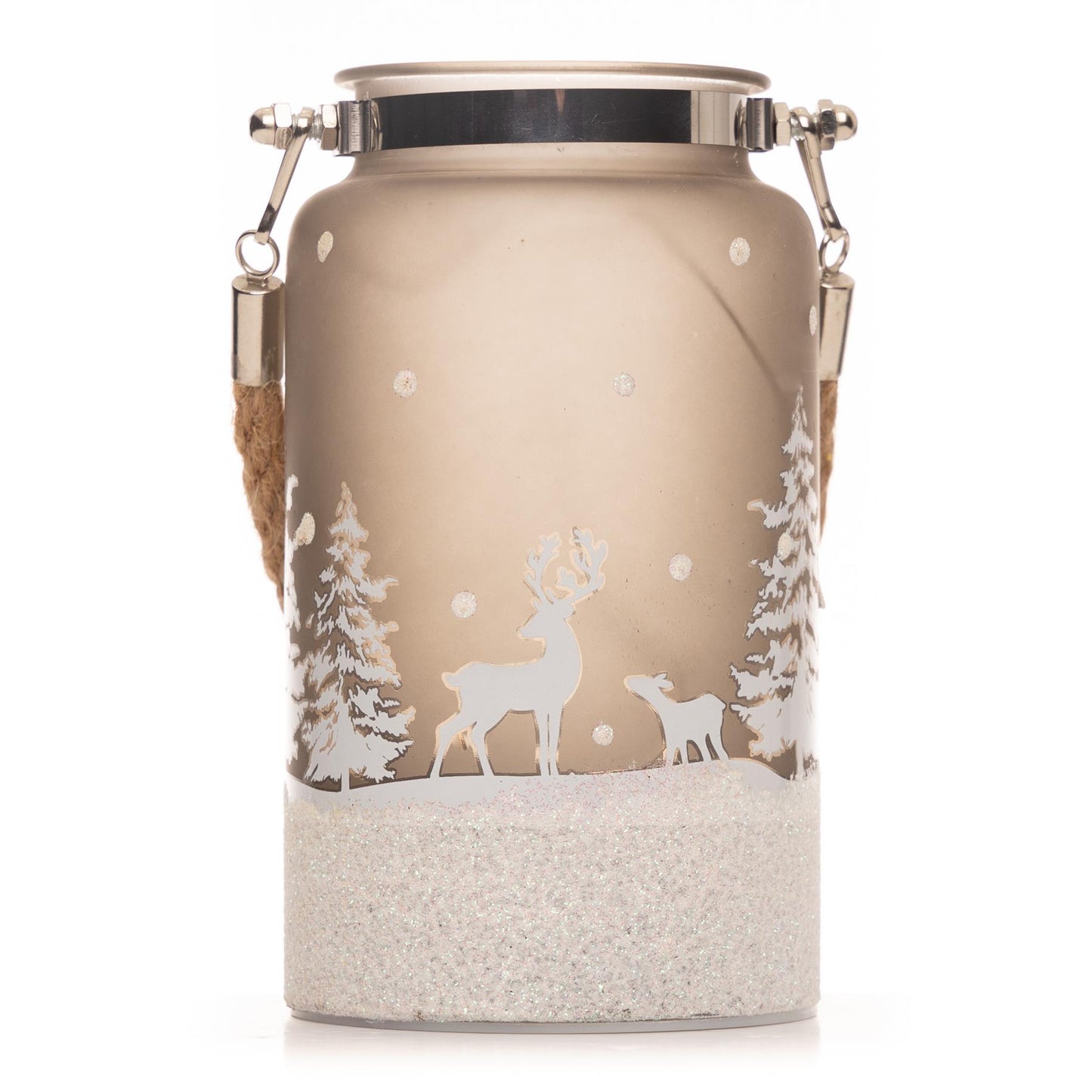 16cm Frosty Lantern Jar