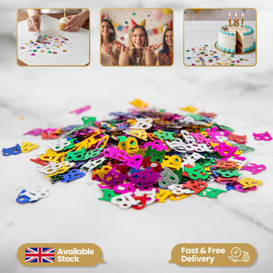 14g 18th Multi-Colour Confetti