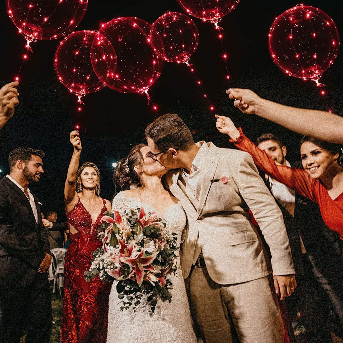 Red LED Balloon Decorations