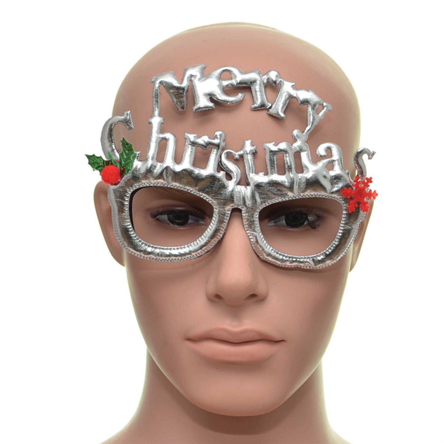 Silver Merry Christmas Glasses Specs