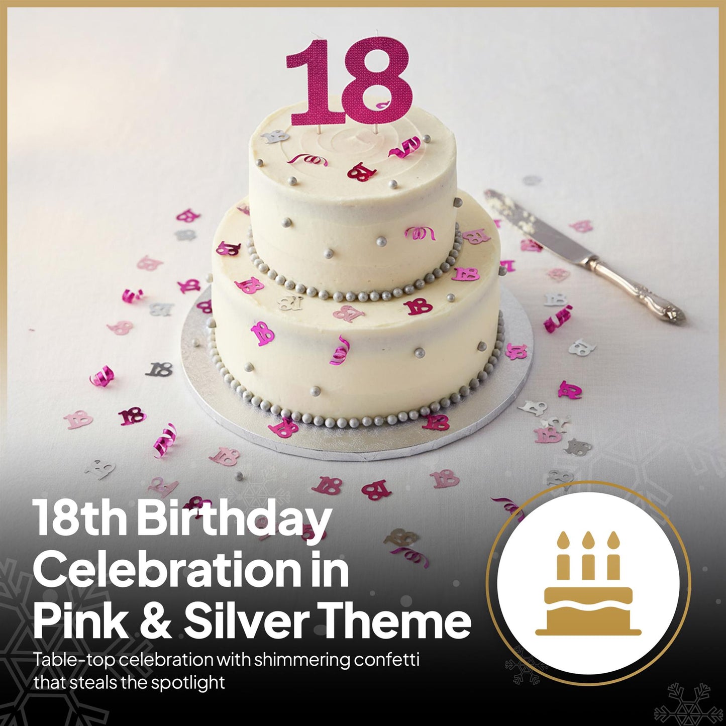 2 x 14g Pink 18th Birthday Confetti