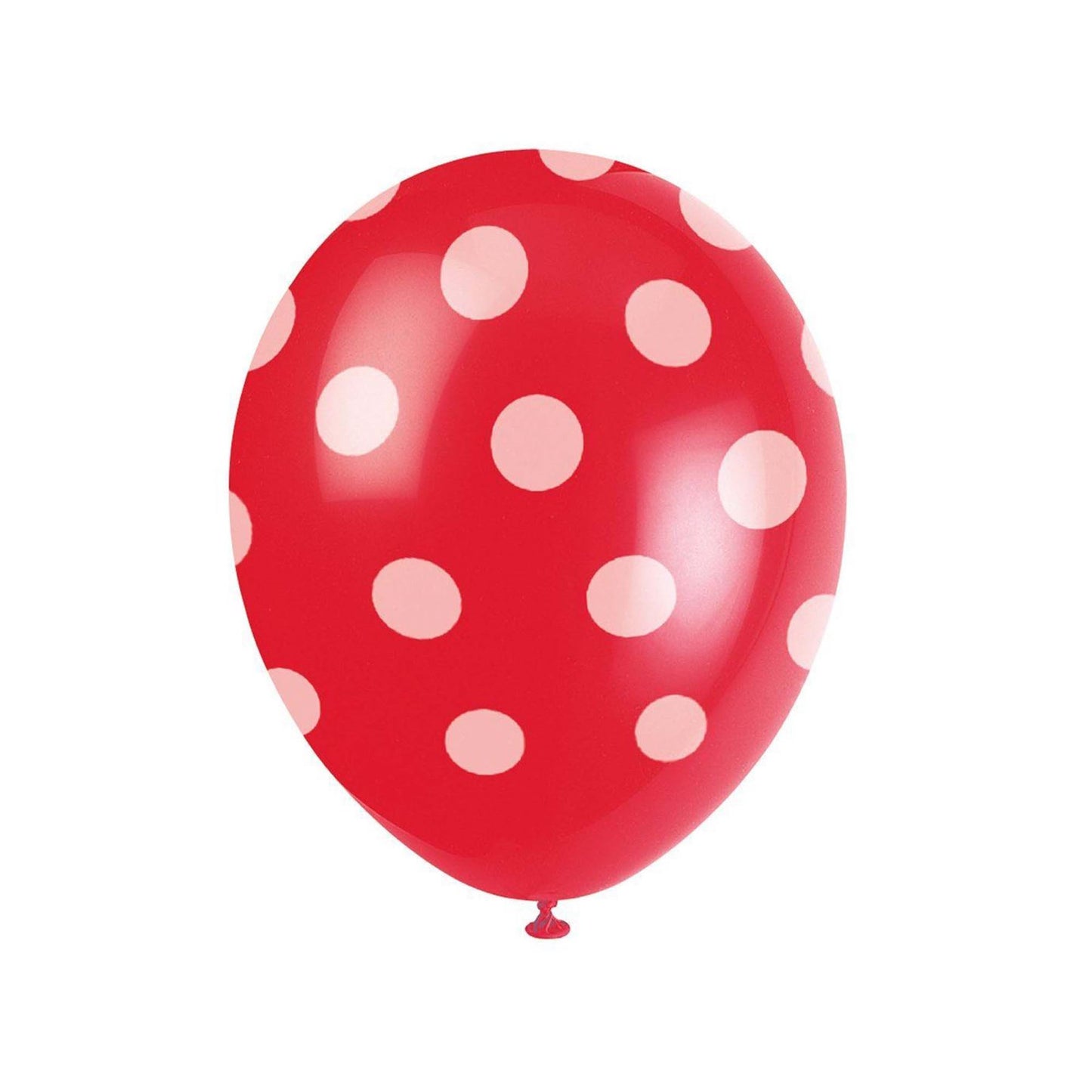 12 Red Polka Dot Balloons - 12"