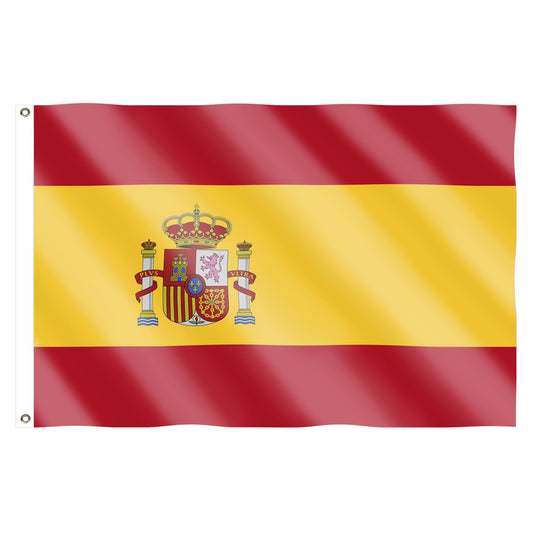 Spain Flag 5x3ft With Eyelets