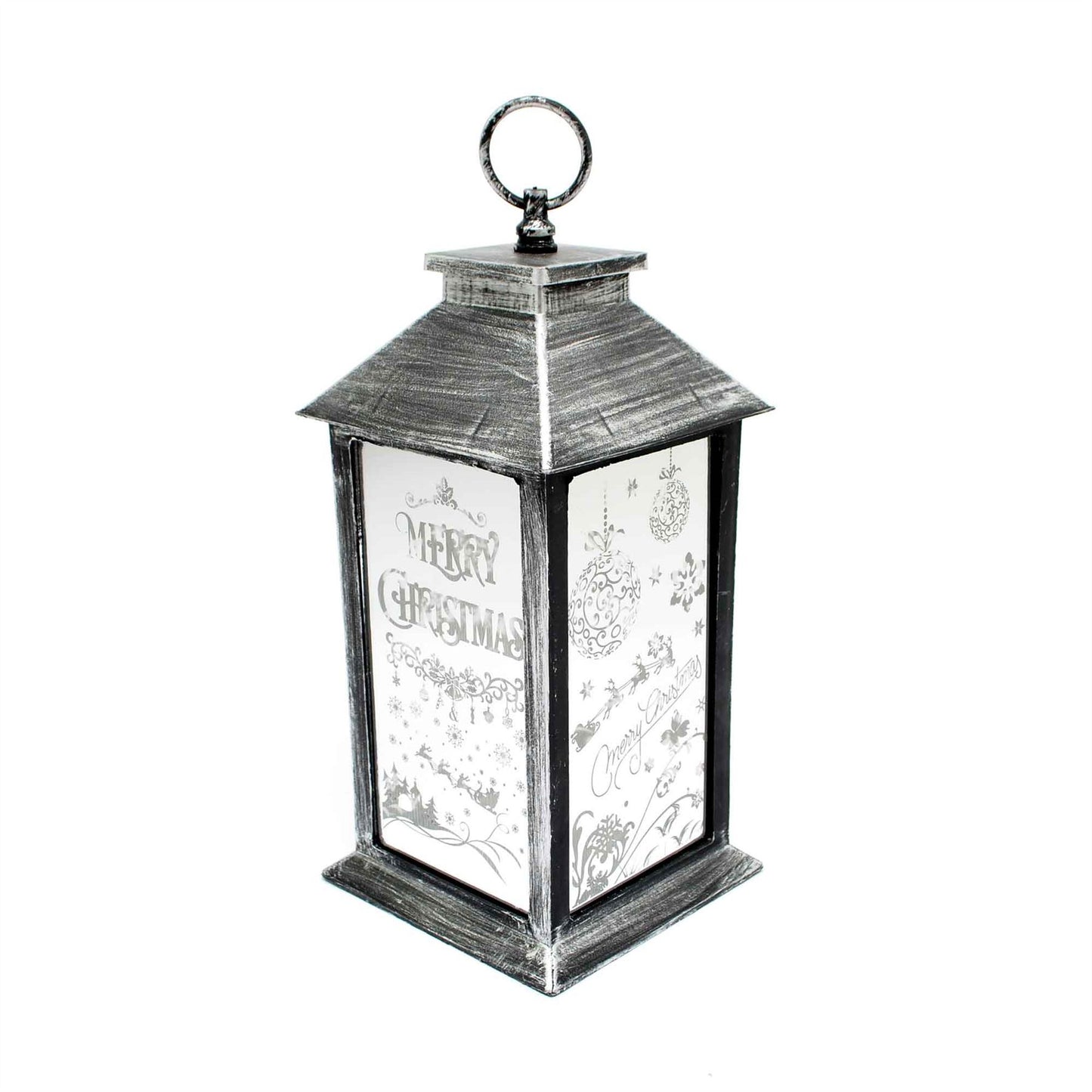 Rustic Silver Christmas Lantern