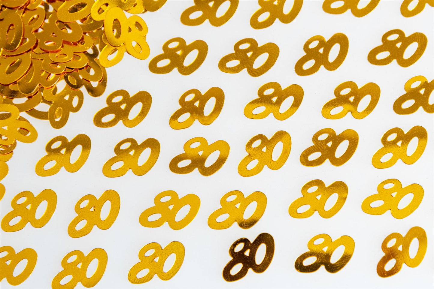 80th Birthday Confetti - Gold, 14g, 2 Pack