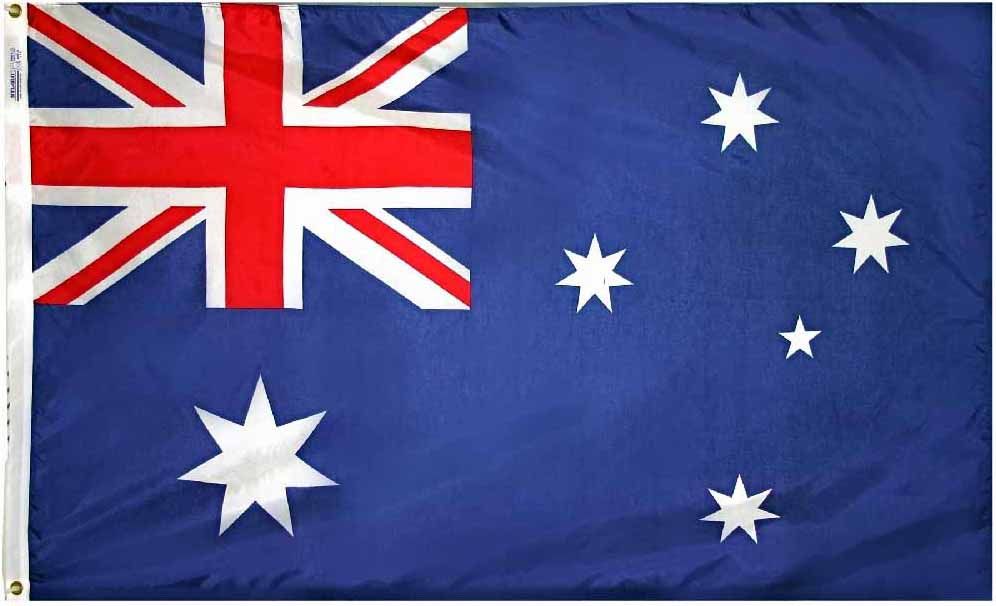 Australia Flag 5x3ft With Eyelets