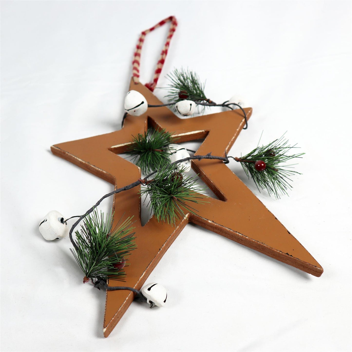 Light Brown Hanging Star Decoration (36cm)