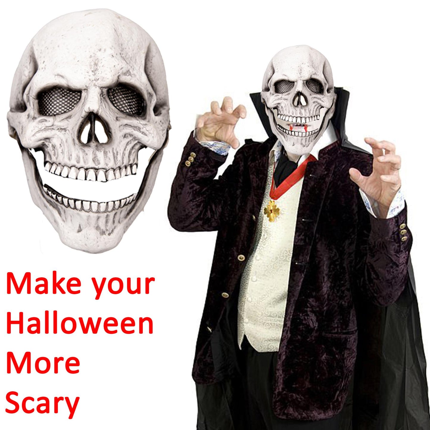 Halloween Skeleton Latex Mask