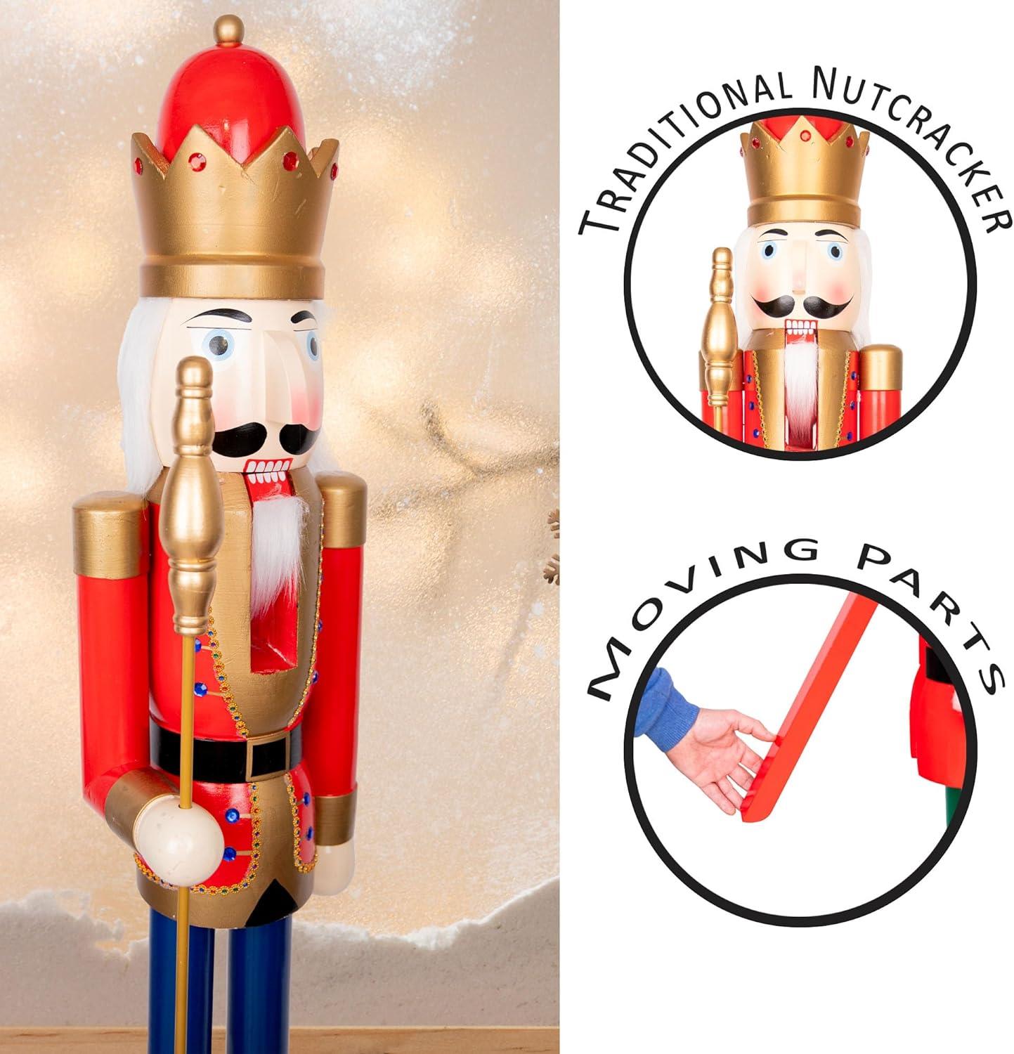 150cm Wooden Nutcracker Figures Christmas Ornament