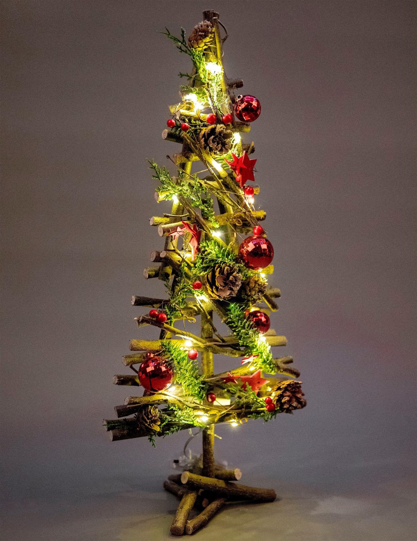 50cm LED Twig Tree - Red