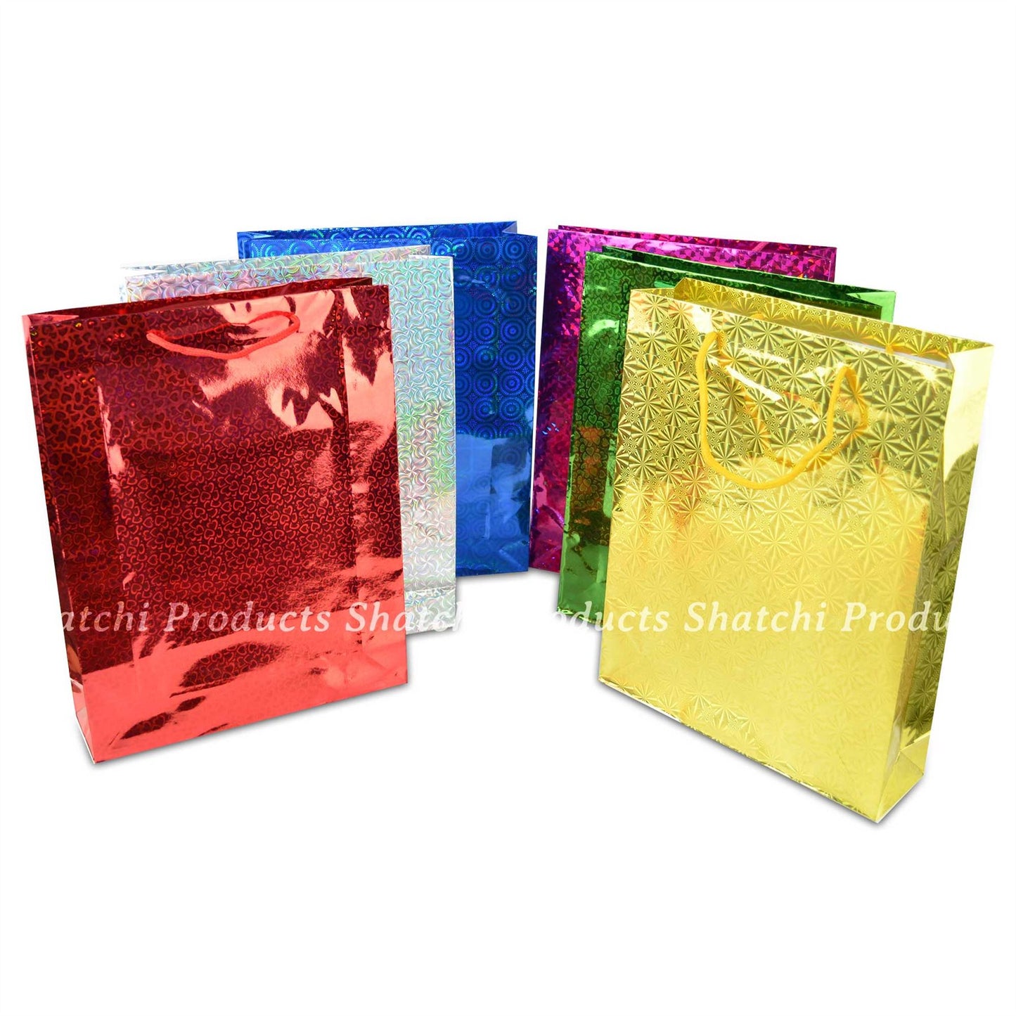 1 Assorted Large Holographic Decorative Paper Gift Bag