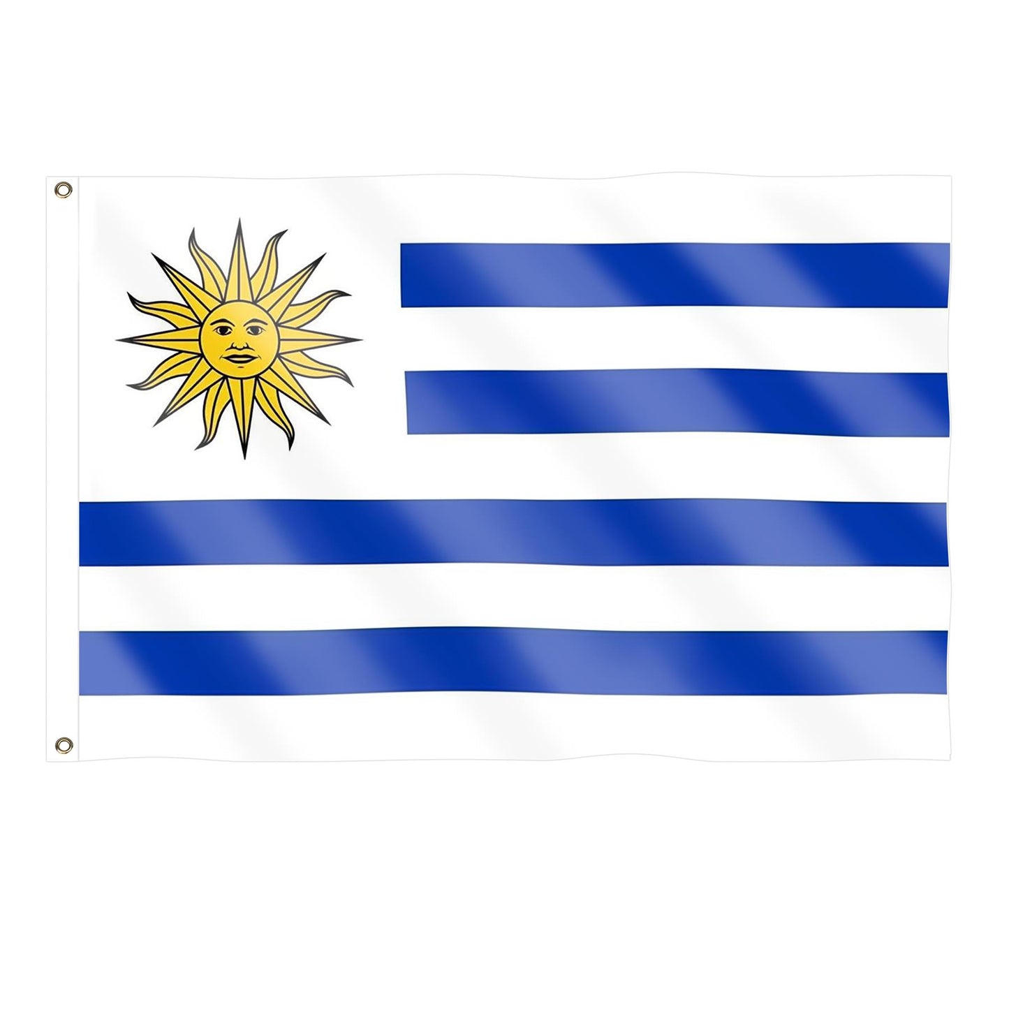 Uruguay Flag 5x3ft With Eyelets