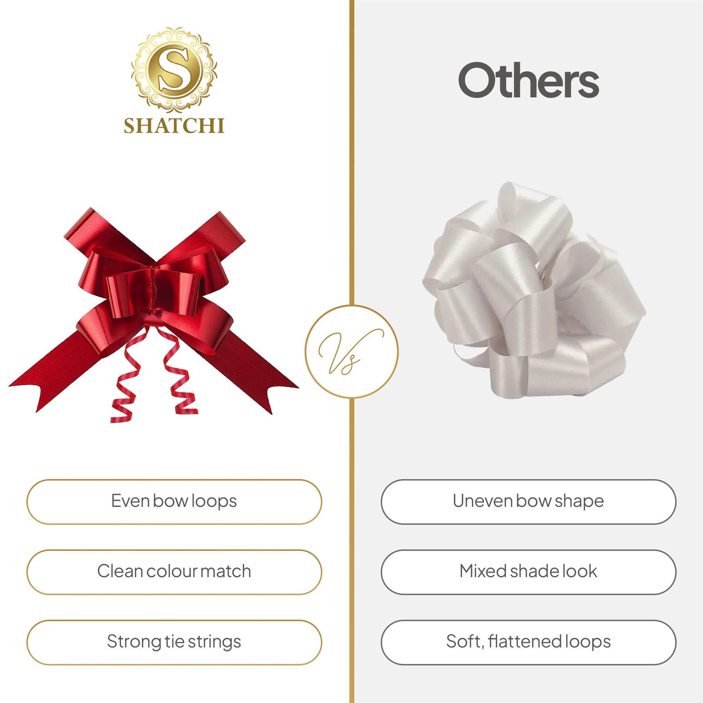 10 Pcs 50mm Red Pullbow