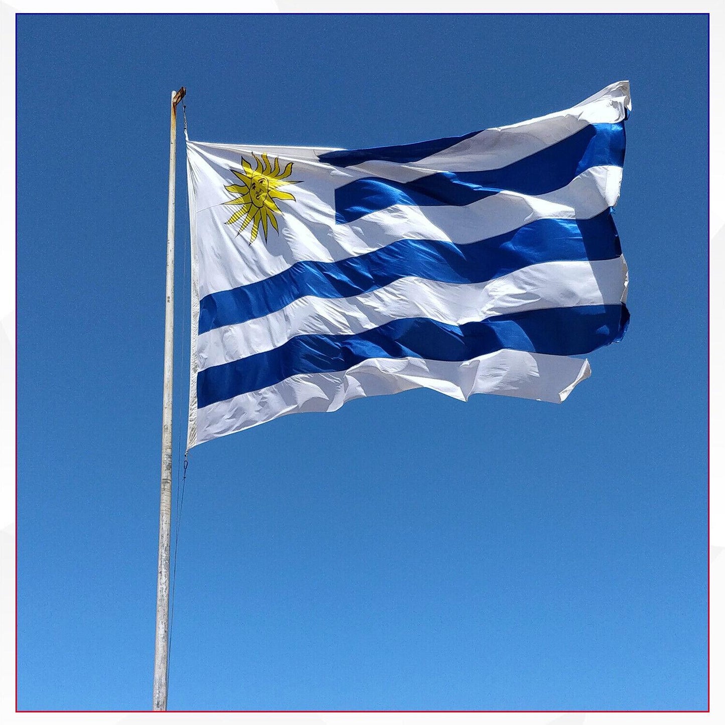 Uruguay Flag 5x3ft With Eyelets