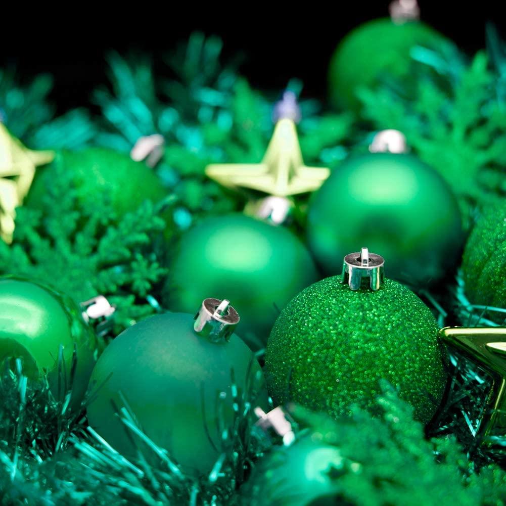 12 Green Baubles - 3cm