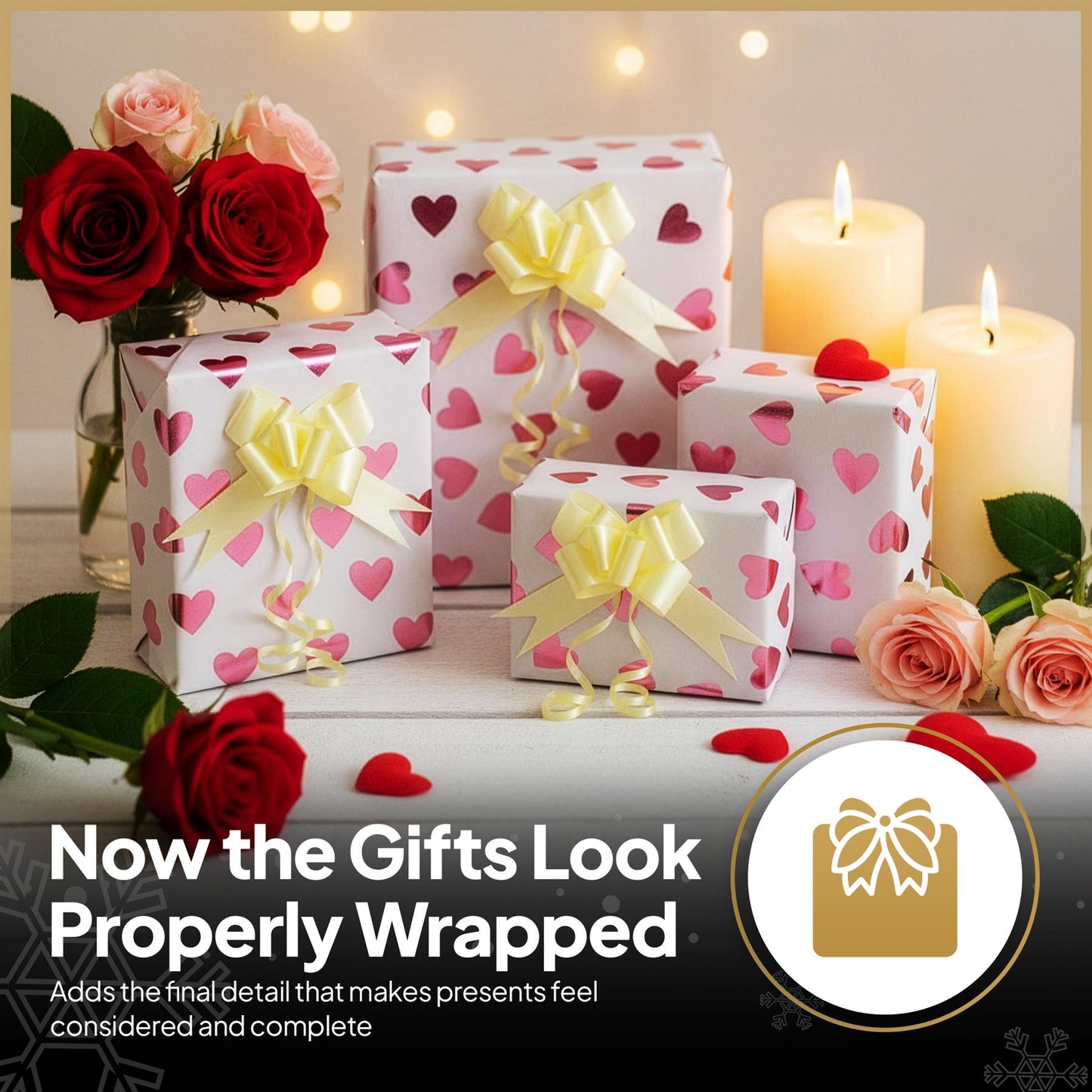 10 Pcs 50mm Light Yellow Pullbow