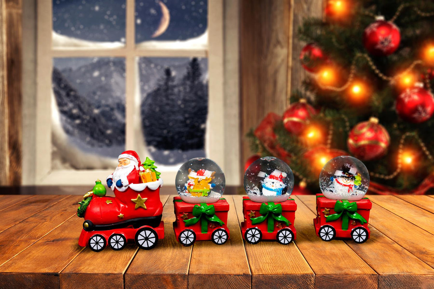 Christmas Snow Globe Novelty Train Set