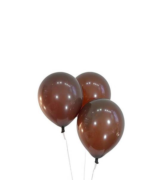 100 Dark Brown Balloons - 12"