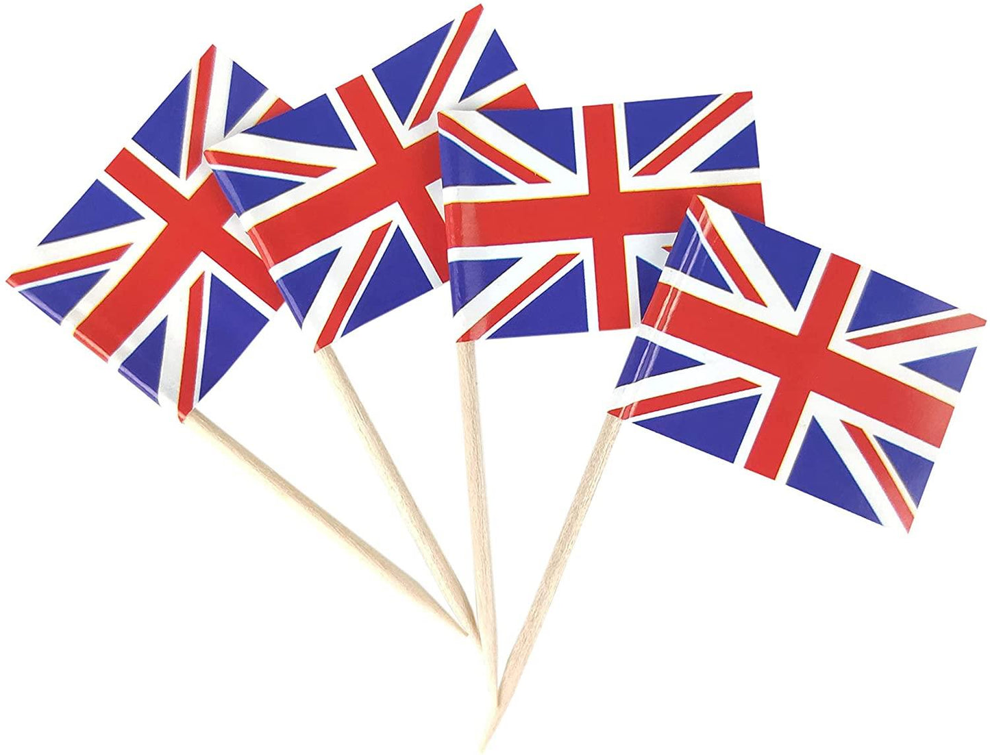 50 Union Jack Flag Cocktail Sticks