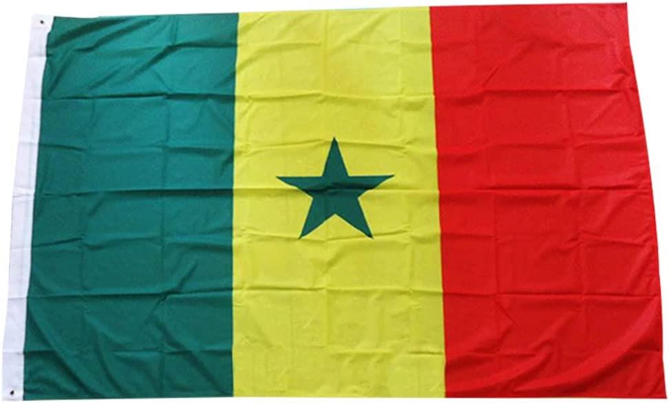 Senegal Flag 5x3ft With Eyelets