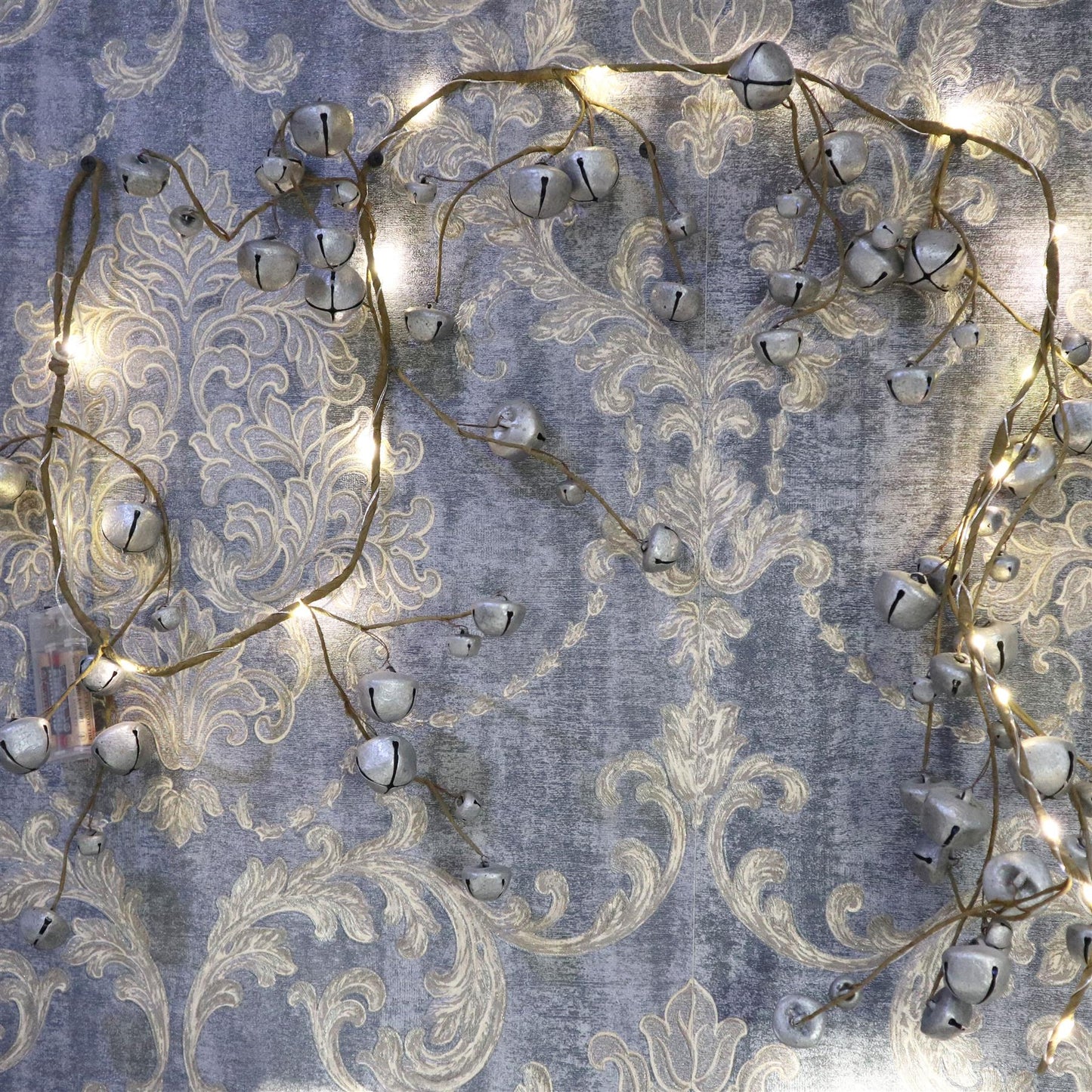 Silver Bells Garland with 20 LEDs, 150cm