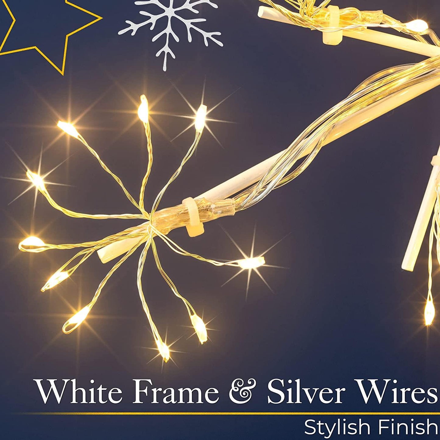 64cm Snowflake Light - Warm White