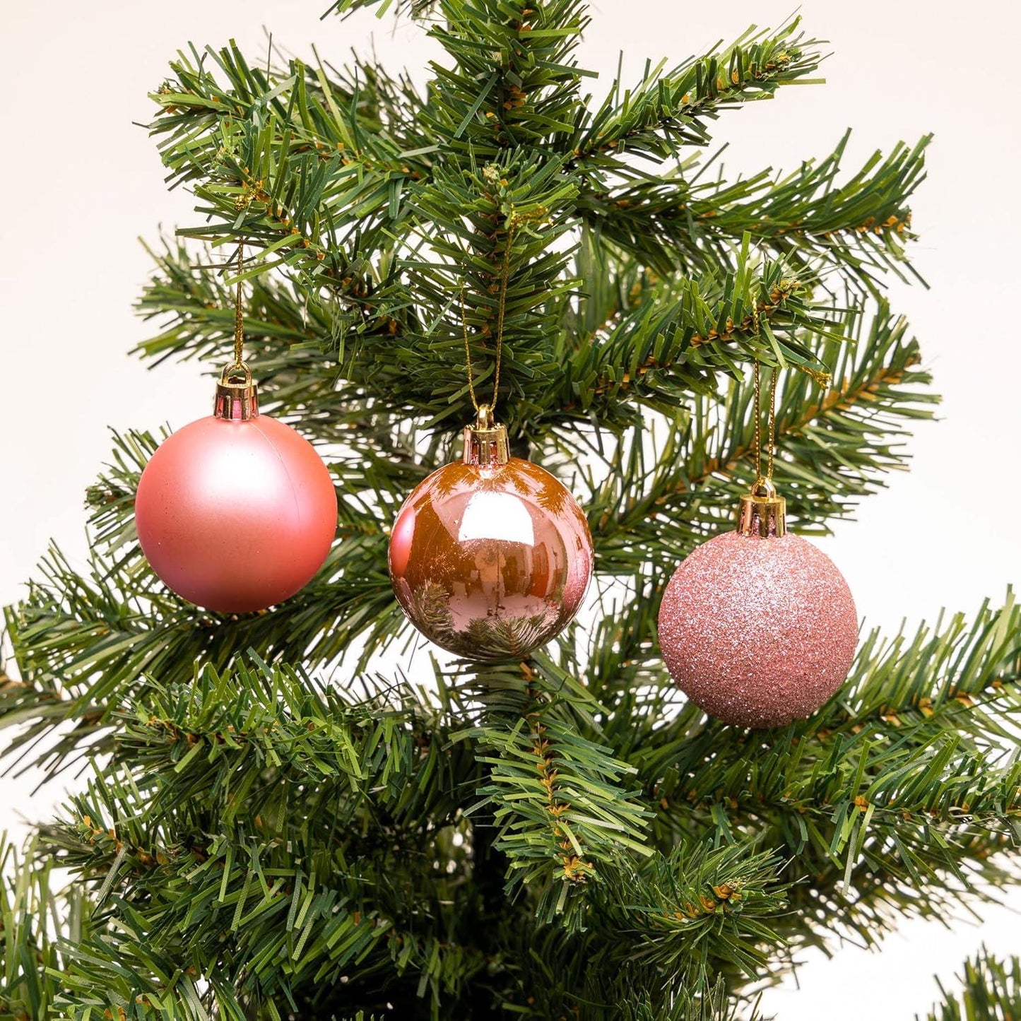 Baubles Pale Pink 10cm - 6Pcs Set PVC