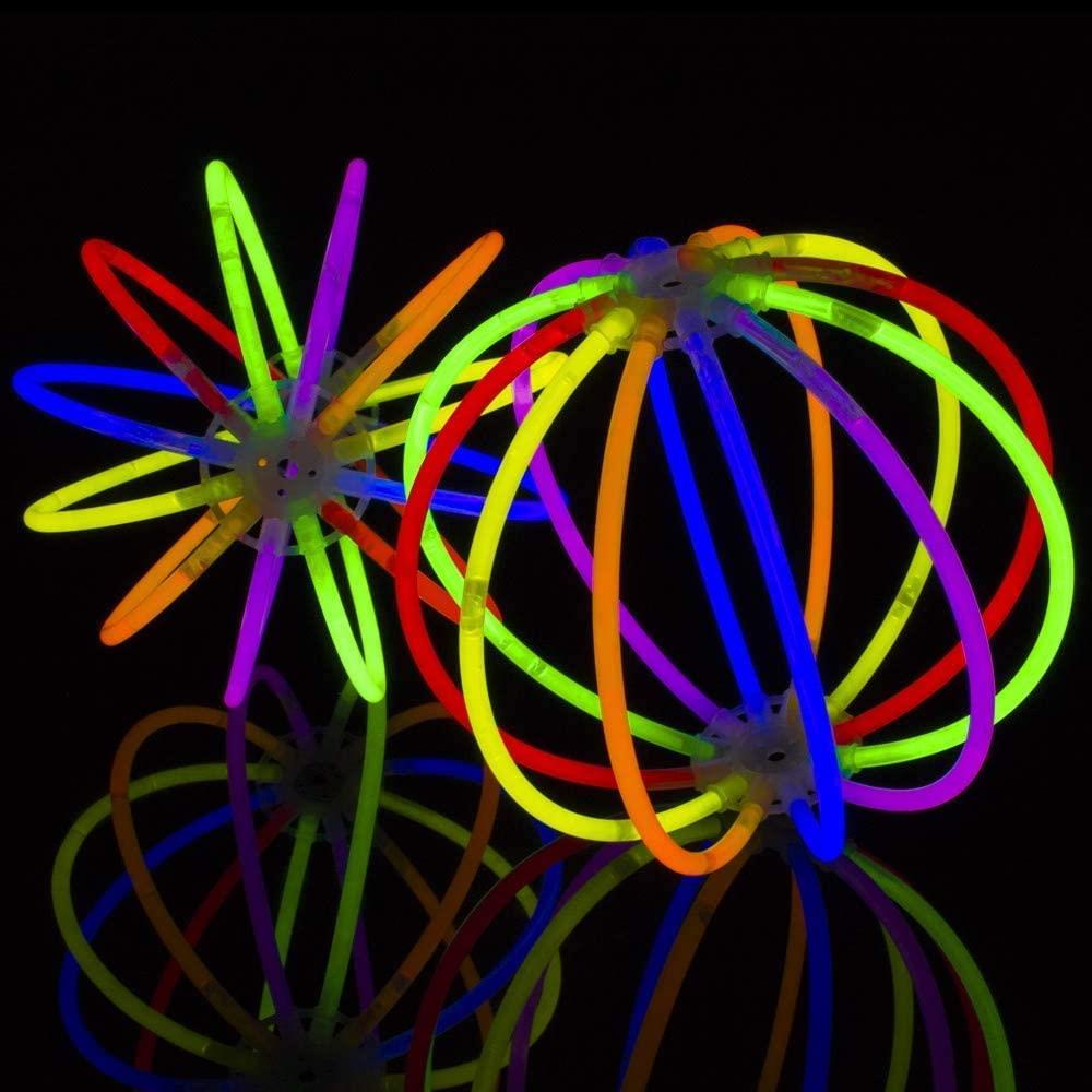 8Inches Glow in the Dark Glowsticks Bracelets 100 Pack