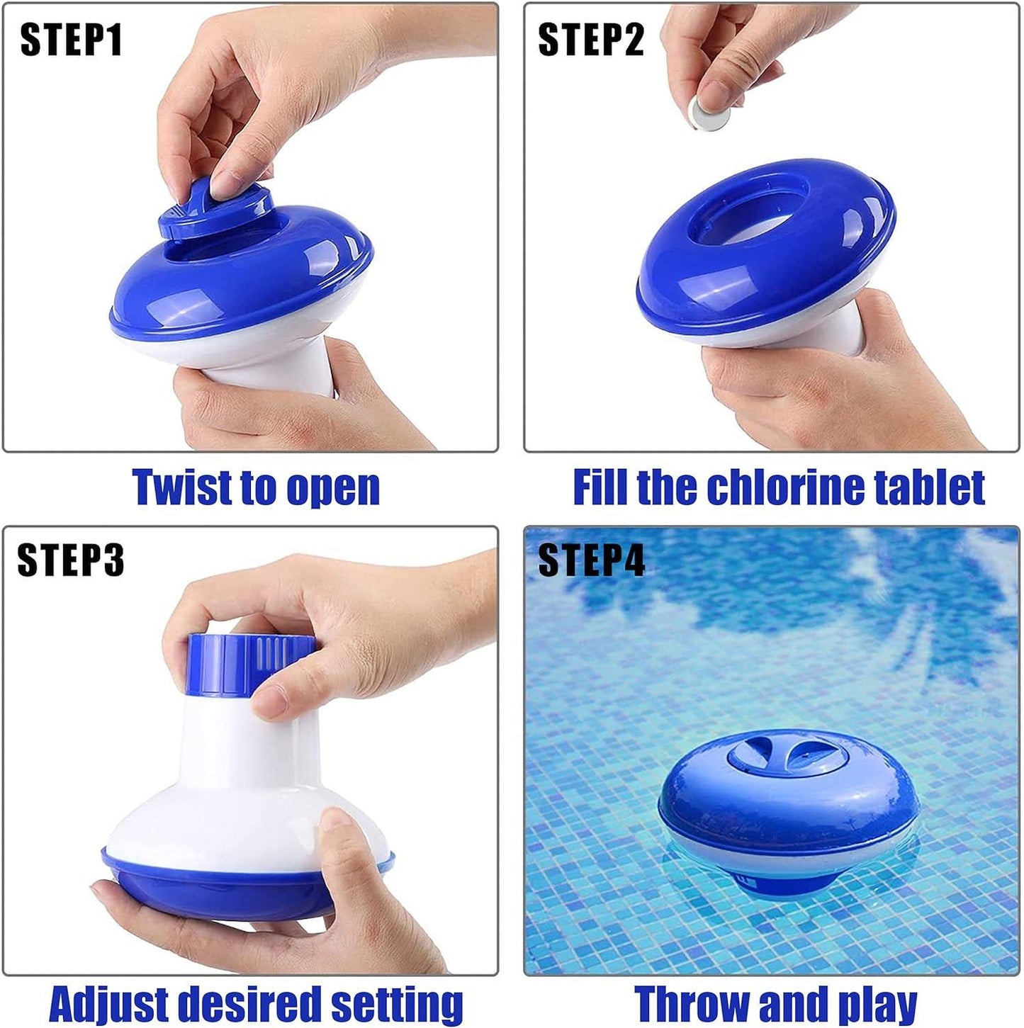 Chlorine Tablets Floating Dispenser For Hot Tubs and Pool