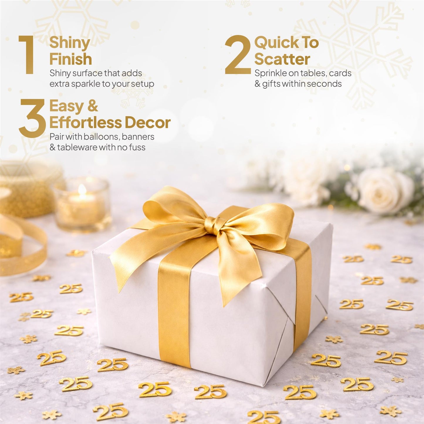 Pack of 2 Gold 25th Confetti - 14G Packs