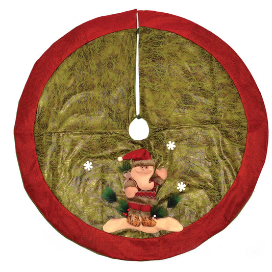 120cm Christmas Tree Skirt with 3D Santa