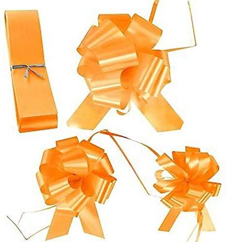 20 Orange Pull Bows - 30mm