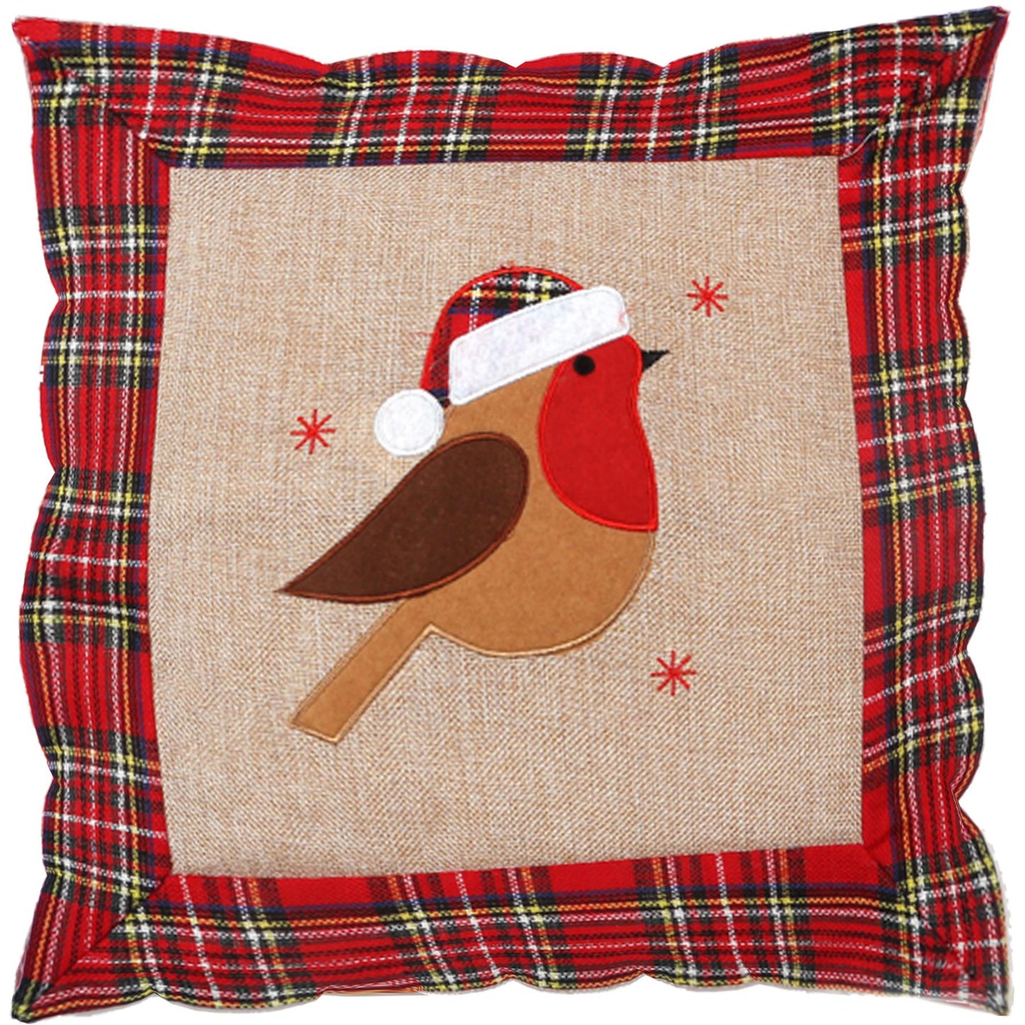 Christmas Pillow Cover with Robin 40x40cm