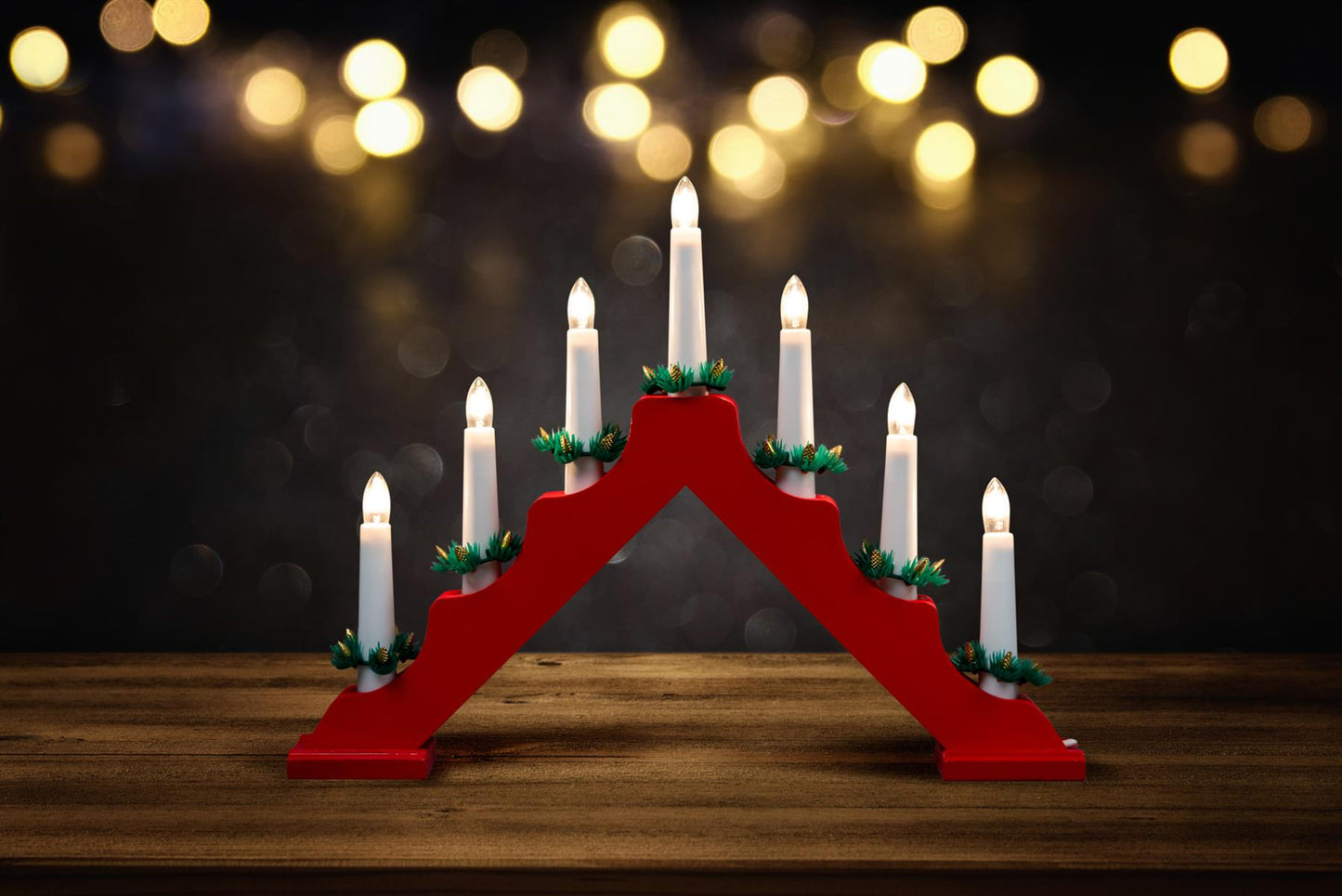 2 Wooden Candle Bridge Lights