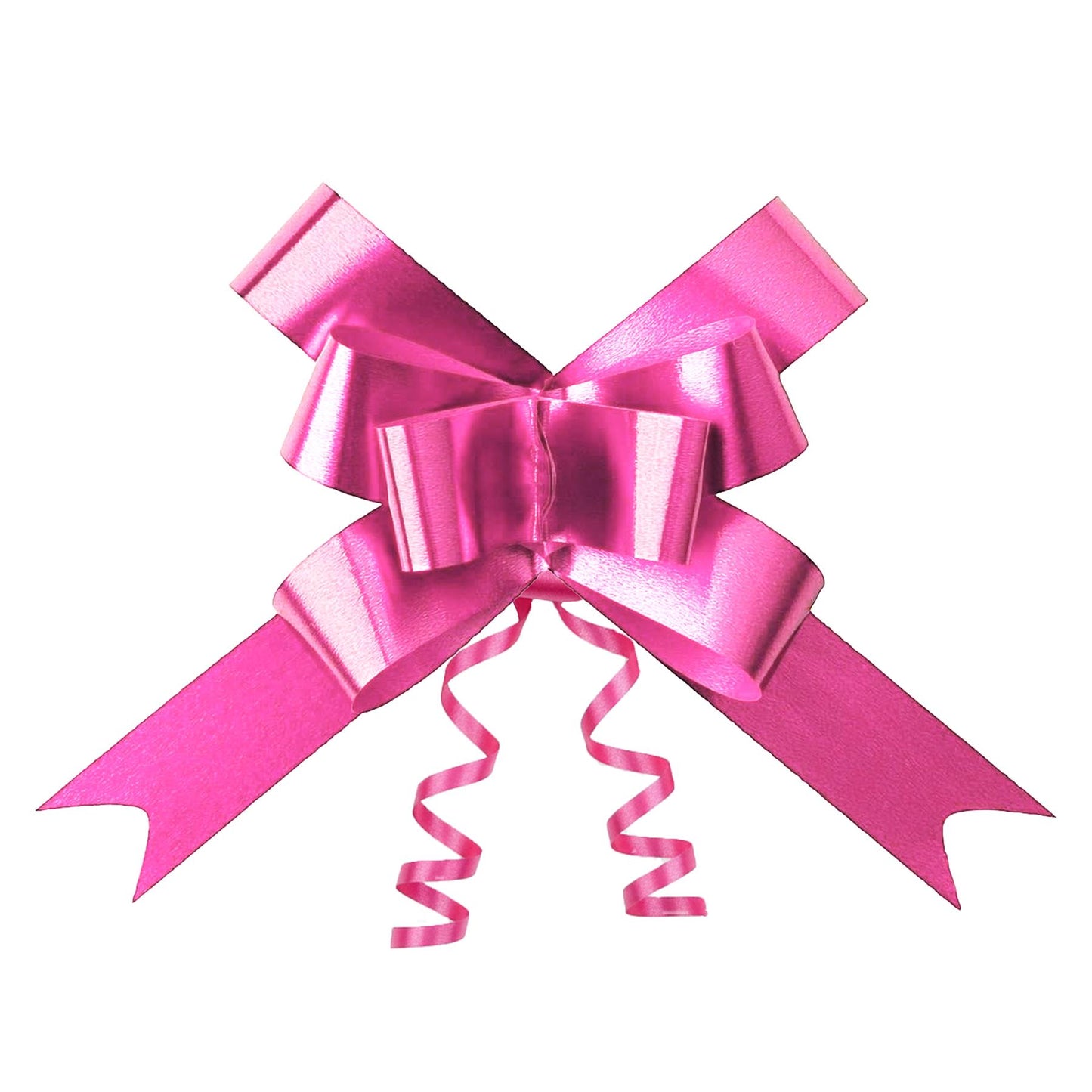 10 Hot Pink Pull Bows - 50mm