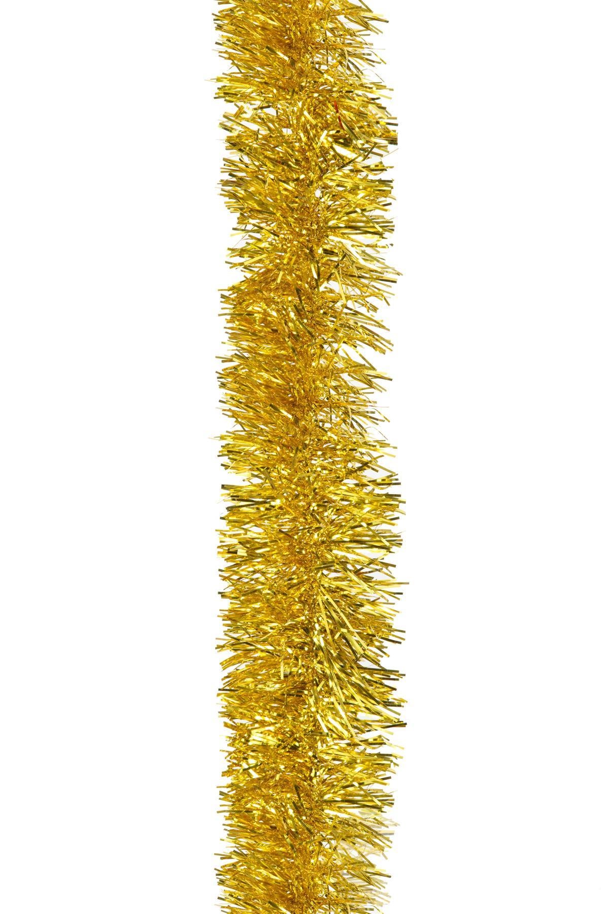 8 Gold Tinsel Trees (1.8m)