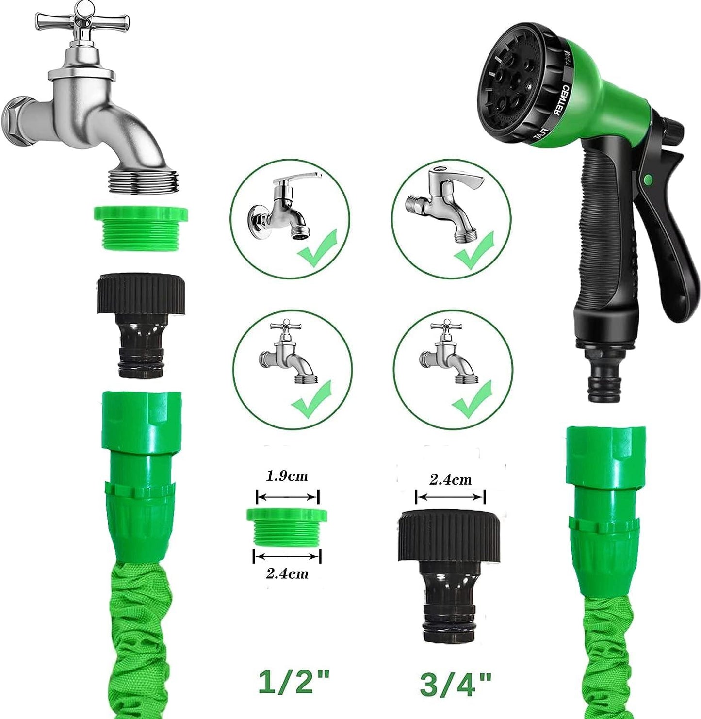 50ft Hose Pipe Spray Gun