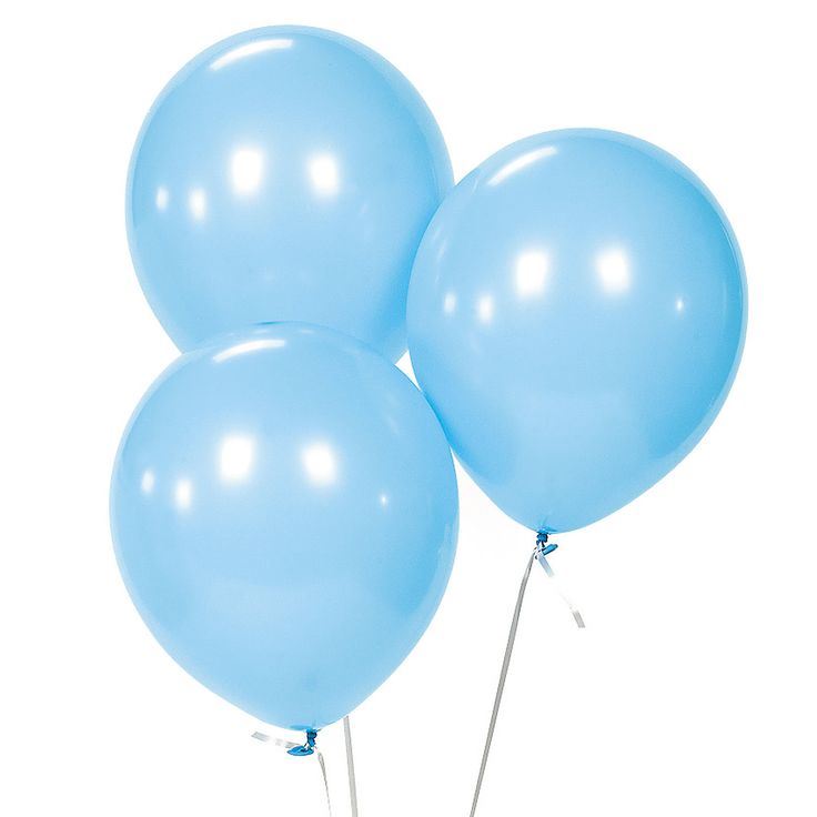 100 Light Blue Latex Balloons - 12"