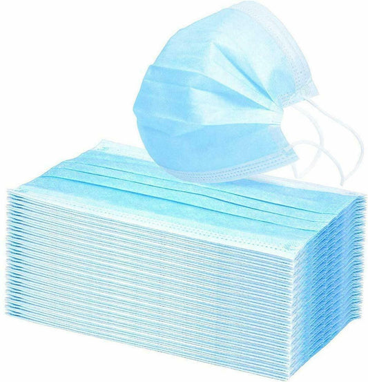 100 Disposable Face Masks 3 Ply