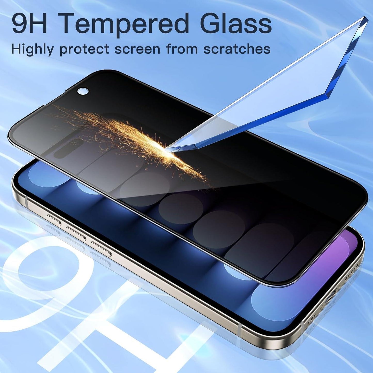 1 x Privacy Full Coverage Screen Protector for iPhone 15 Pro Max 6.7-Inch